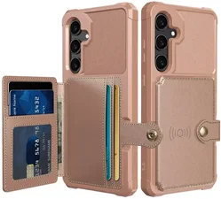 Samsung Galaxy S26 Plus TPU Back Cover met Kunstleren Wallet Roze afbeelding