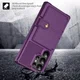 Samsung Galaxy S26 Ultra TPU Back Cover met Kunstleren Wallet Paars afbeelding 5