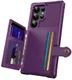Samsung Galaxy S26 Ultra TPU Back Cover met Kunstleren Wallet Paars afbeelding 4