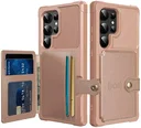 Samsung Galaxy S26 Ultra TPU Back Cover met Kunstleren Wallet Roze