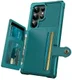 Samsung Galaxy S26 Ultra TPU Back Cover met Kunstleren Wallet Groen afbeelding 3