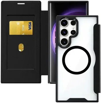 Samsung Galaxy S26 Ultra Hoesje met MagSafe / Qi2 Book Case Zwart