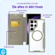 Samsung Galaxy S26 Ultra Hoesje met MagSafe / Qi2 Book Case Khaki afbeelding 2