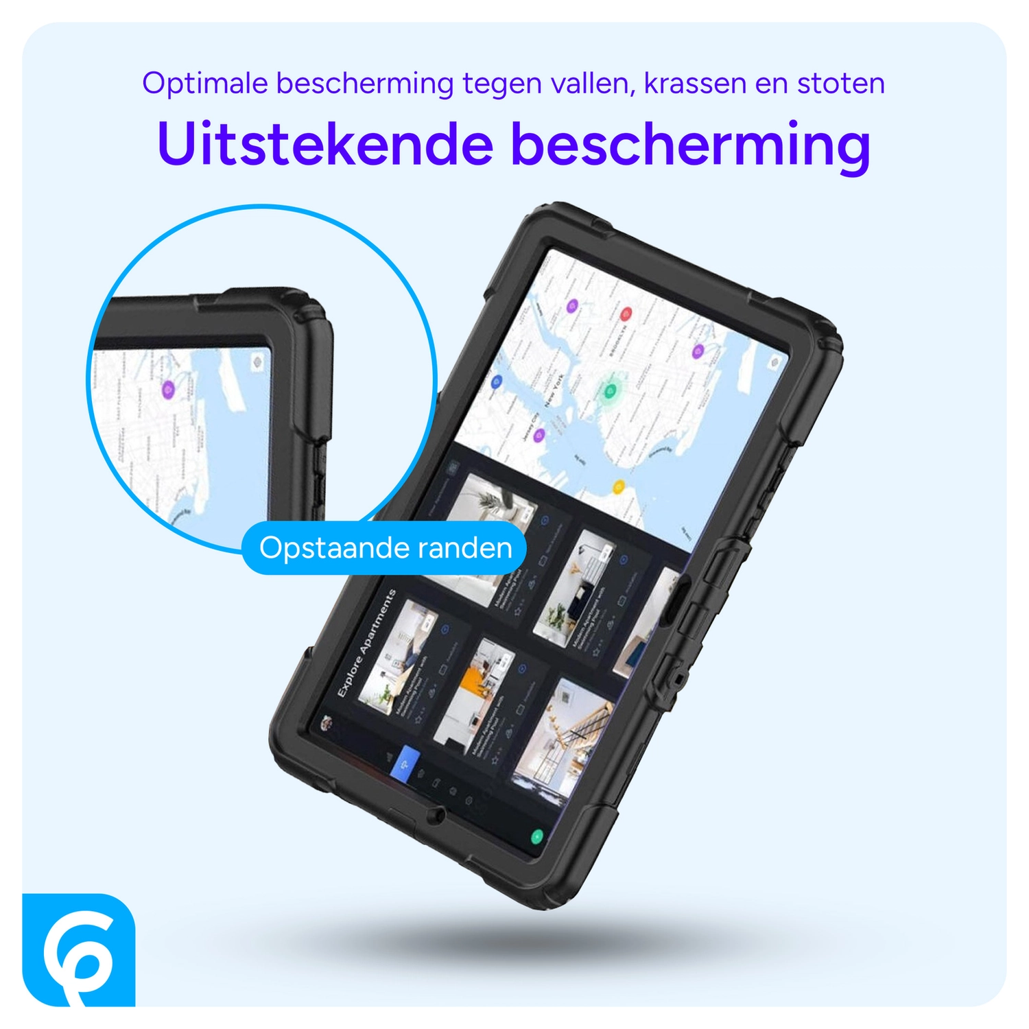 Samsung Galaxy Tab S11 Hoes met Screen Protector en Handriem Zwart afbeelding 5