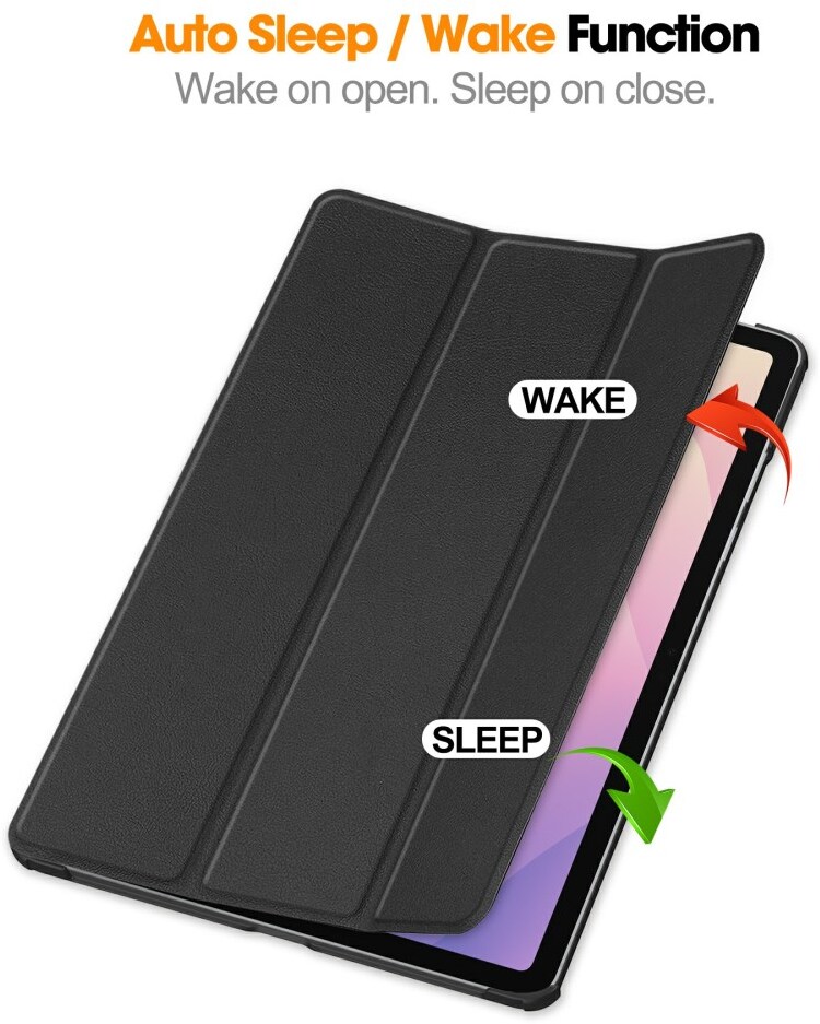 Samsung Galaxy Tab S11 Hoes Tri-Fold Book Case met Standaard Zwart afbeelding 2