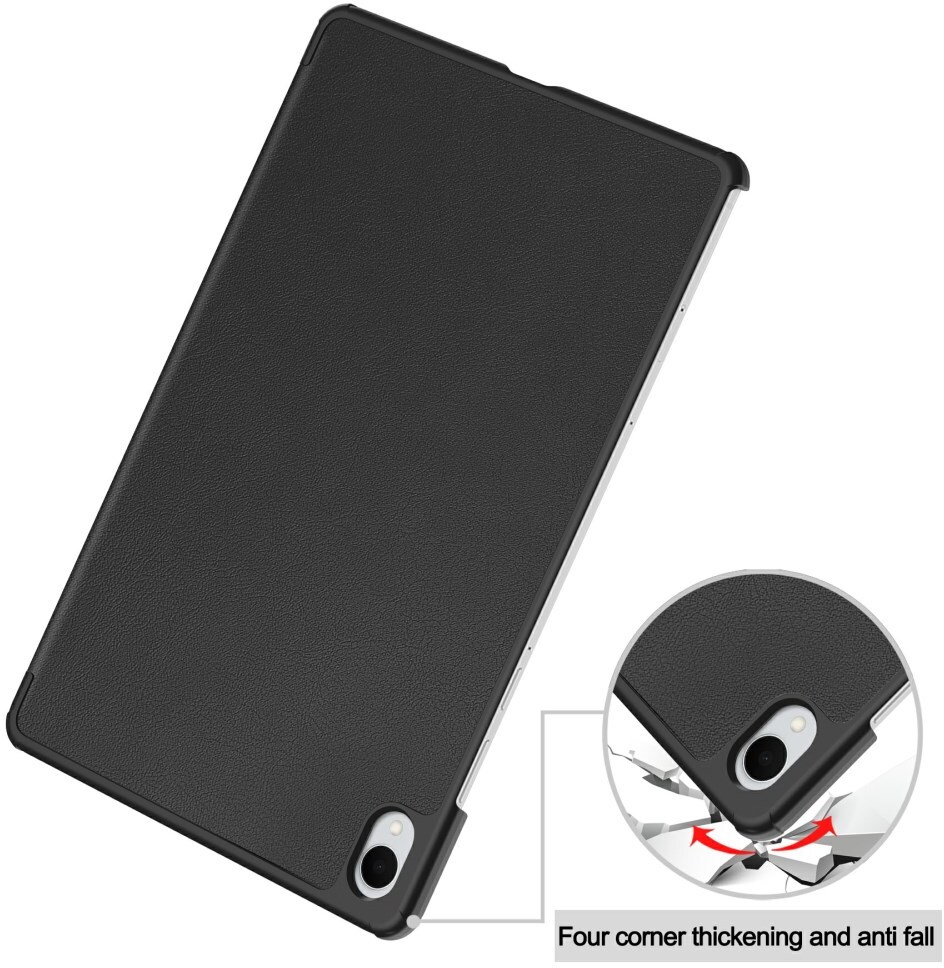 Samsung Galaxy Tab S11 Hoes Tri-Fold Book Case met Standaard Zwart afbeelding 6