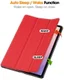 Samsung Galaxy Tab S11 Hoes Tri-Fold Book Case met Standaard Rood afbeelding 2