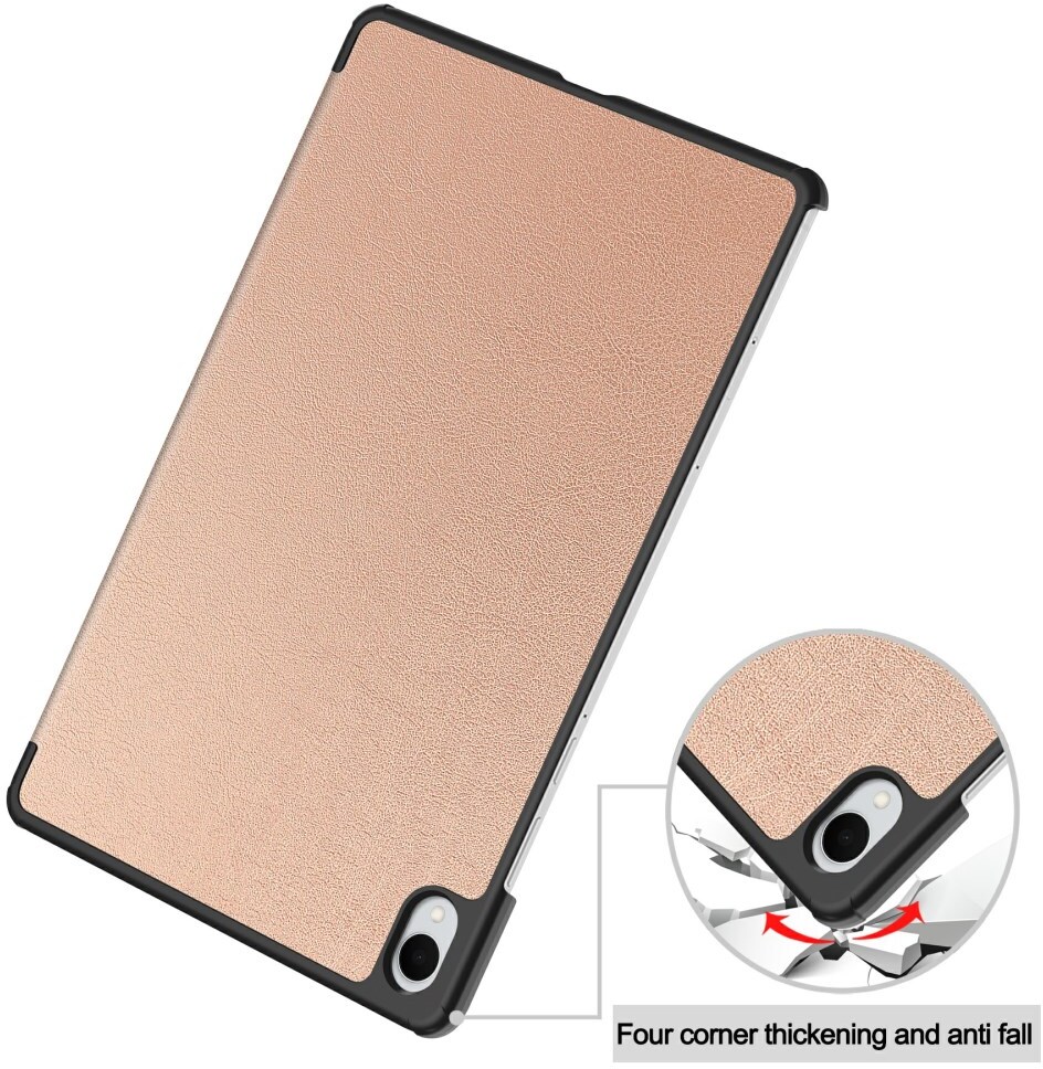 Samsung Galaxy Tab S11 Hoes Tri-Fold Book Case met Standaard Roze Goud afbeelding 6