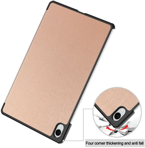 Samsung Galaxy Tab S11 Hoes Tri-Fold Book Case met Standaard Roze Goud afbeelding 6