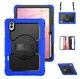 Samsung Galaxy Tab S11 Ultra Hoes met Screen Protector en Handriem Blauw afbeelding 2