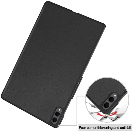Samsung Galaxy Tab S11 Ultra Hoes Tri-Fold Book Case met Standaard Zwart afbeelding 10