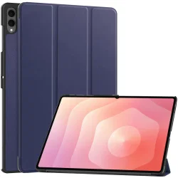 Samsung Galaxy Tab S11 Ultra Hoes Tri-Fold Book Case met Standaard Blauw afbeelding