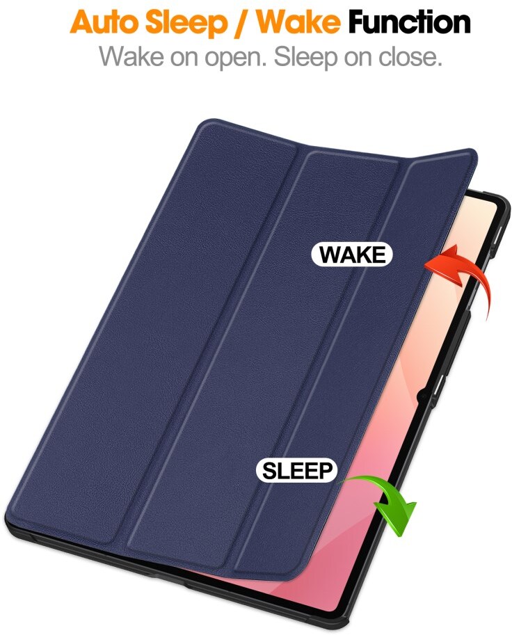 Samsung Galaxy Tab S11 Ultra Hoes Tri-Fold Book Case met Standaard Blauw afbeelding 6