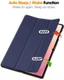 Samsung Galaxy Tab S11 Ultra Hoes Tri-Fold Book Case met Standaard Blauw afbeelding 6