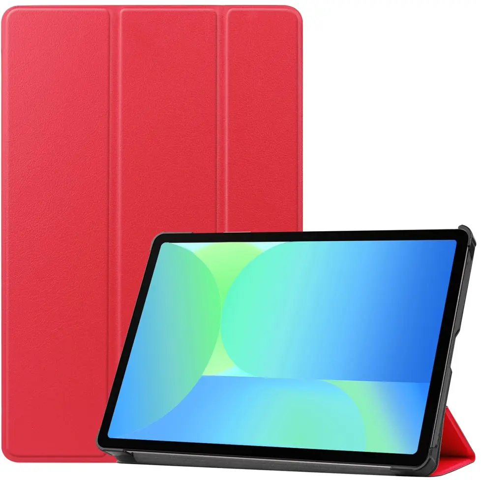 Samsung Galaxy Tab S11 Ultra Hoes Tri-Fold Book Case met Standaard Rood afbeelding 2