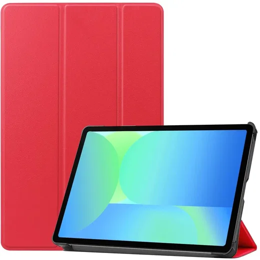 Samsung Galaxy Tab S11 Ultra Hoes Tri-Fold Book Case met Standaard Rood afbeelding 2