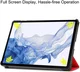 Samsung Galaxy Tab S11 Ultra Hoes Tri-Fold Book Case met Standaard Rood afbeelding 5