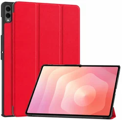 Samsung Galaxy Tab S11 Ultra Hoes Tri-Fold Book Case met Standaard Rood afbeelding