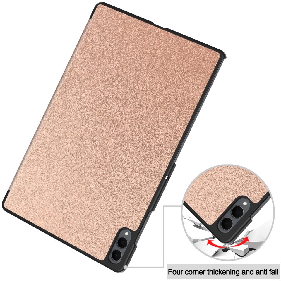 Samsung Galaxy Tab S11 Ultra Hoes Tri-Fold Book Case met Standaard Roze Goud afbeelding 10