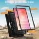 Samsung Galaxy Tab S11 Ultra Hoes Back Cover met Kickstand en Handriem Zwart afbeelding 2