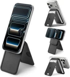 Spigen Slim Fold Magnetische Wallet met Standaard Zwart afbeelding