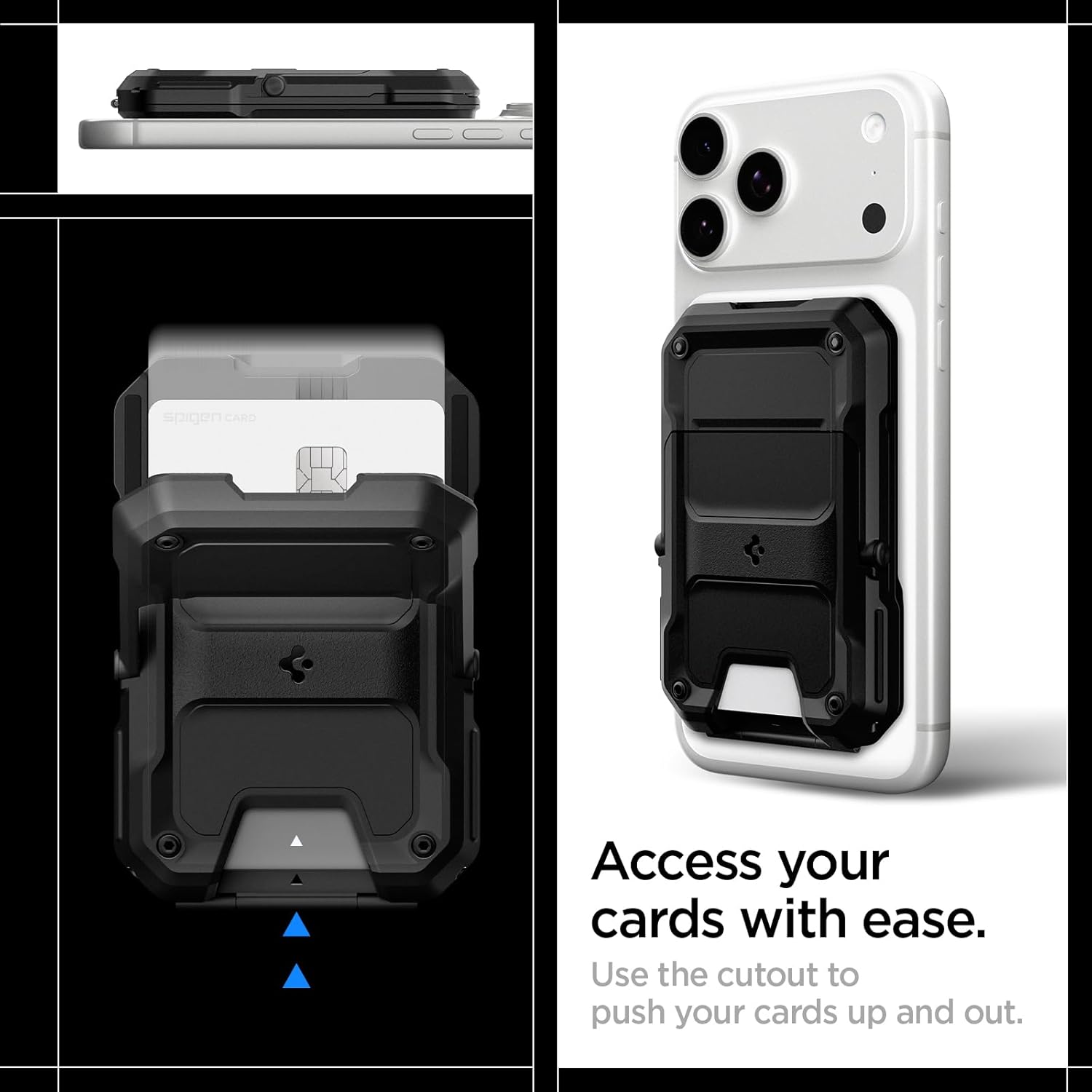 Spigen Tough Armor Pro Magnetische Wallet met Standaard Zwart afbeelding 7