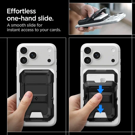 Spigen Tough Armor Pro Magnetische Wallet met Standaard Zwart afbeelding 6