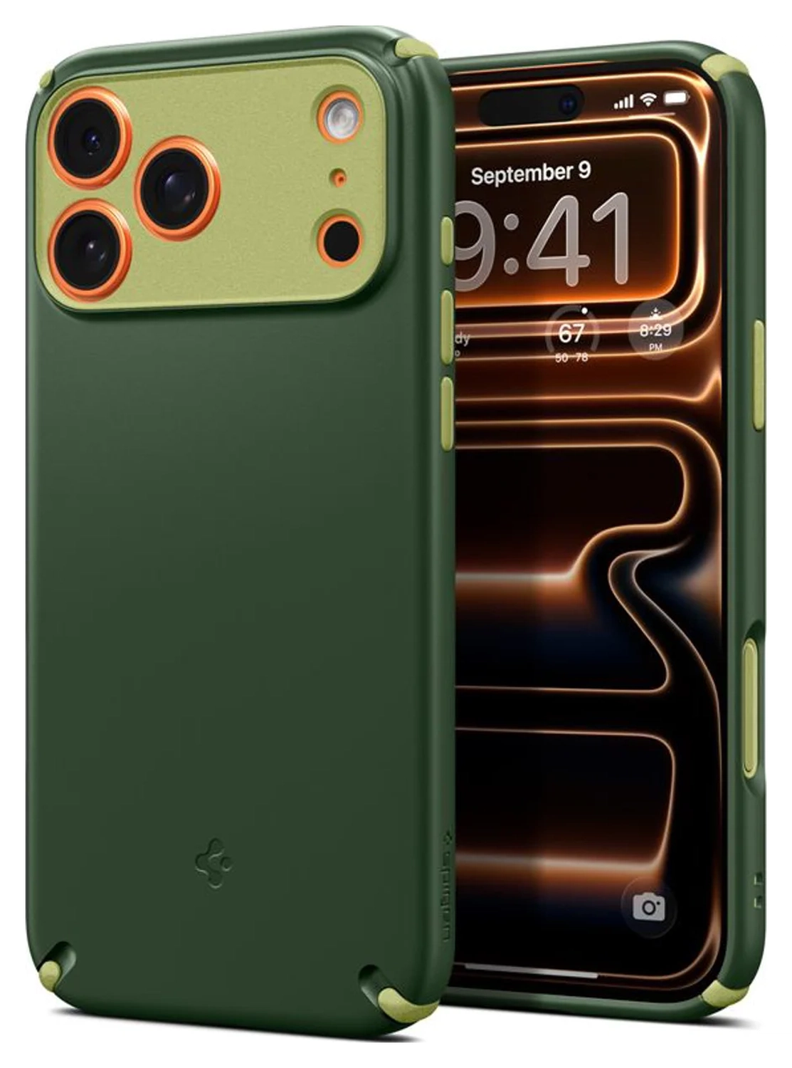 Spigen Nano Pop MagFit Apple iPhone 17 Pro Max Hoesje MagSafe Back Cover Groen afbeelding 1