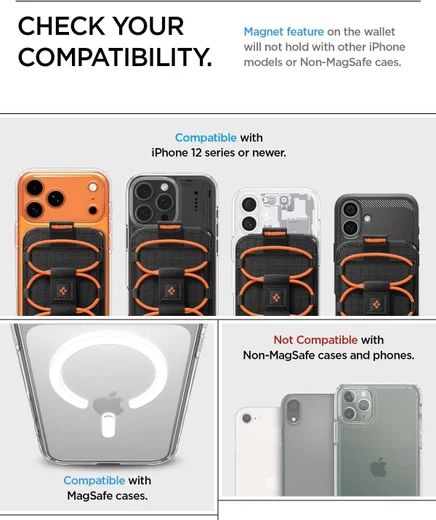 Spigen Tiefit Magnetische Pasjeshouder met Band Zwart afbeelding 2