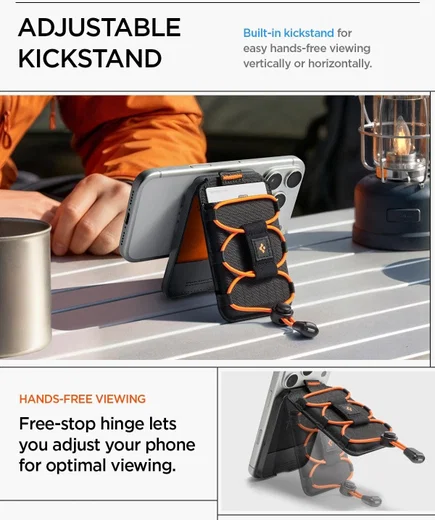 Spigen Tiefit Magnetische Pasjeshouder met Band Zwart afbeelding 8