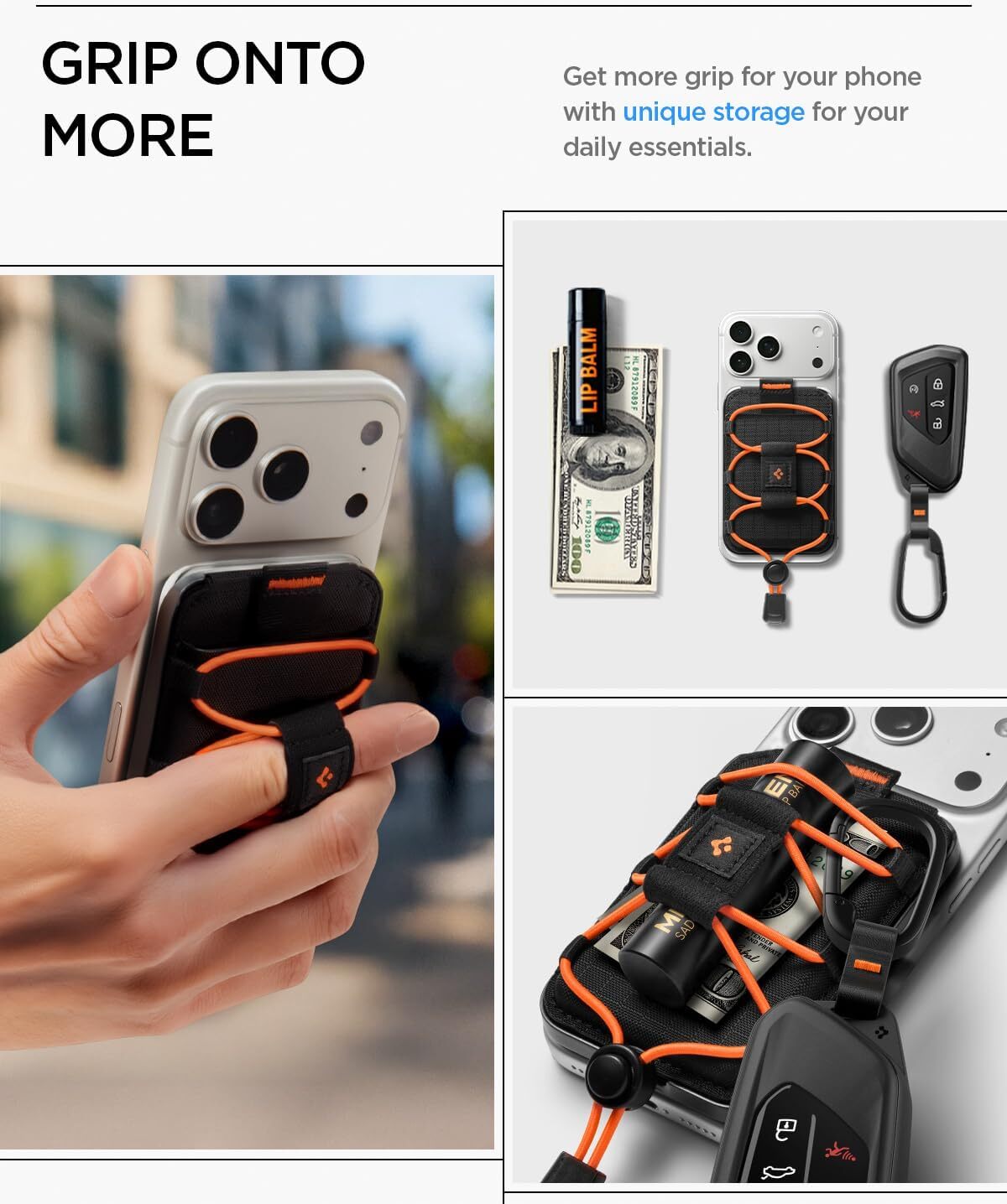 Spigen Tiefit Magnetische Pasjeshouder met Band Zwart afbeelding 3