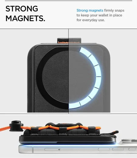 Spigen Tiefit Magnetische Pasjeshouder met Band Zwart afbeelding 7