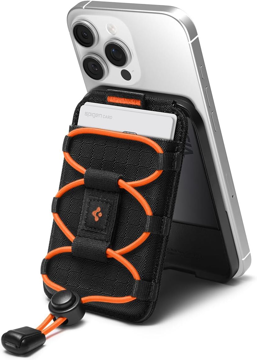 Spigen Tiefit Magnetische Pasjeshouder met Band Zwart afbeelding 1