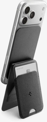 Spigen Slim Fold Tripod Wallet MagSafe Pasjeshouder 1 Pasje Zwart afbeelding 10