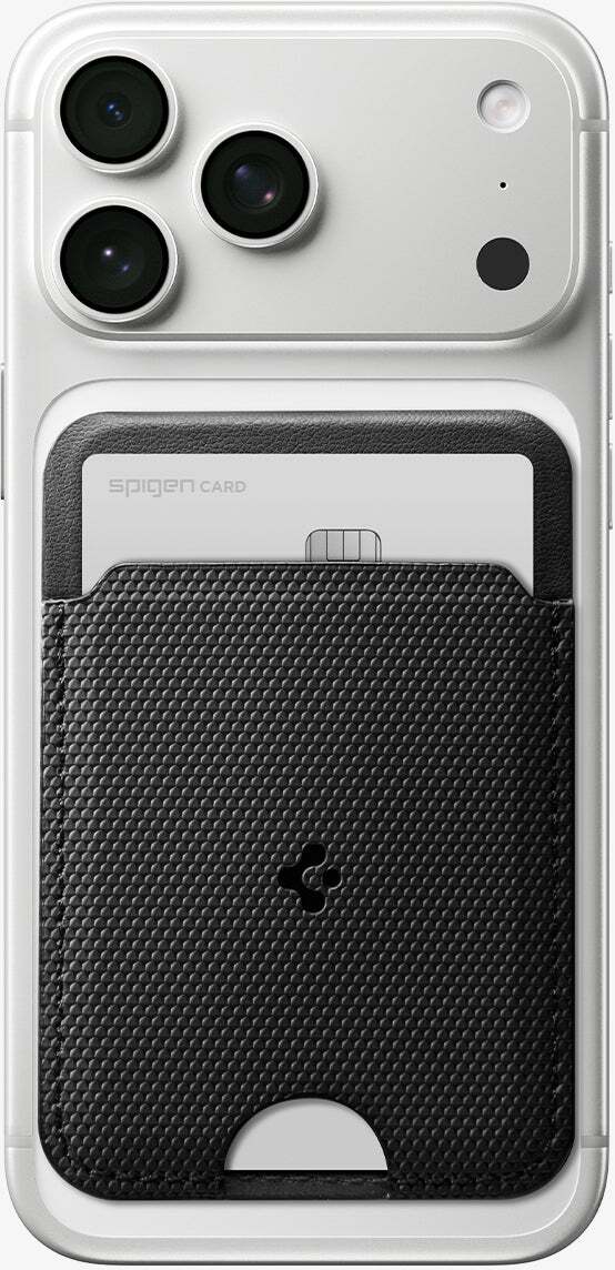 Spigen Slim Fold Tripod Wallet MagSafe Pasjeshouder 1 Pasje Zwart afbeelding 3