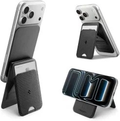 Spigen Slim Fold Tripod Wallet MagSafe Pasjeshouder 1 Pasje Zwart afbeelding