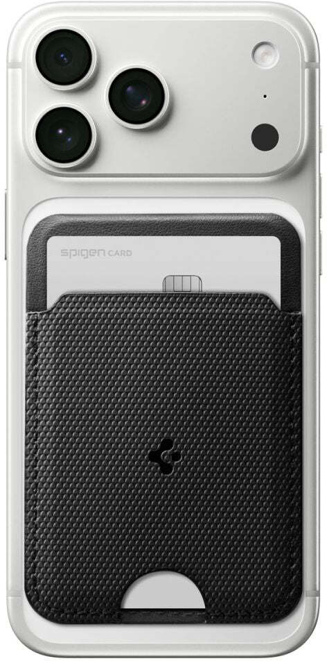 Spigen Slim Fold Stand Wallet MagSafe Pasjeshouder Zwart 1 Pasje afbeelding 2
