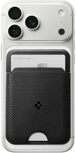 Spigen Slim Fold Stand Wallet MagSafe Pasjeshouder Zwart 1 Pasje afbeelding 2