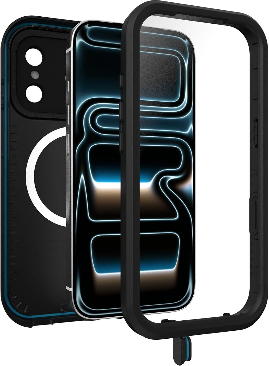 OtterBox Fre MagSafe Apple iPhone 17 Pro Hoesje Waterdicht Full Protect Zwart afbeelding 4