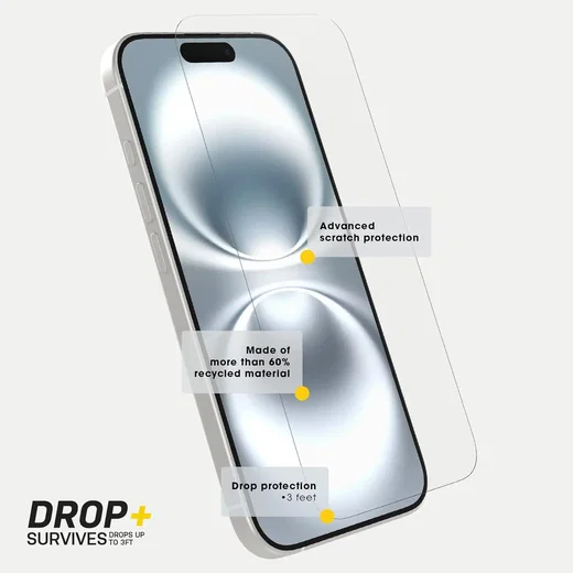 OtterBox Premium Glass iPhone 16 Pro Screen Protector Case Friendly afbeelding 2
