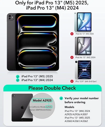 ESR Shift Apple iPad Pro 13 (2024/2025) Hoes met Magnetisch Toetsenbord Grijs afbeelding 4