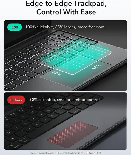 ESR Shift Apple iPad Pro 11 (2024/2025) Hoes met Magnetisch Toetsenbord Grijs afbeelding 6