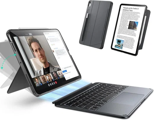 ESR Shift Apple iPad Air 13 (2024/2025) Hoes met Magnetisch Toetsenbord Grijs afbeelding 1