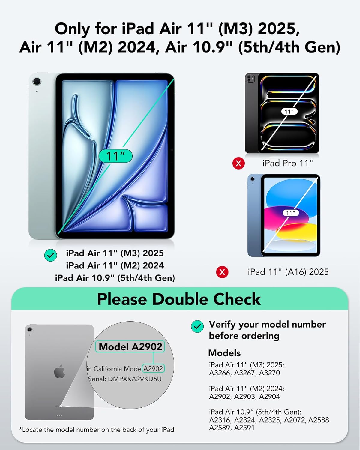 ESR Flex iPad Air 11 (24/25/26)/Air 10.9 (2022/2020) Hoes Met Toetsenbord Grijs afbeelding 2