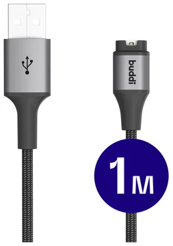 Buddi Flex Garmin Watch Kabel USB-A 1M Zwart