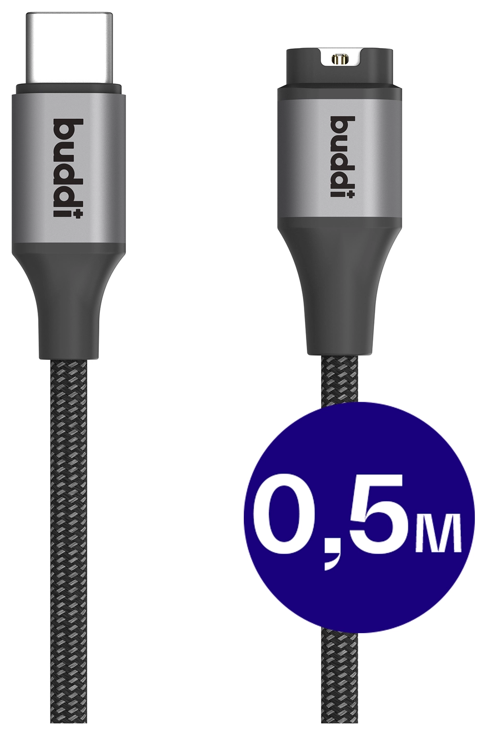 Buddi Flex Garmin Watch Kabel USB-C 0.5m Zwart afbeelding 1