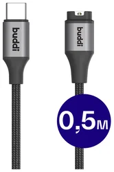 Buddi Flex Garmin Watch Kabel USB-C 0.5m Zwart afbeelding