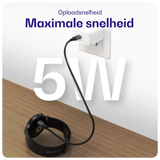 Buddi Flex Garmin Watch Kabel USB-C 0.5m Zwart afbeelding 2
