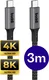 Buddi Flex USB-C naar USB-C 8K@60Hz Video Monitor Kabel 3M 20 Gbps afbeelding 1