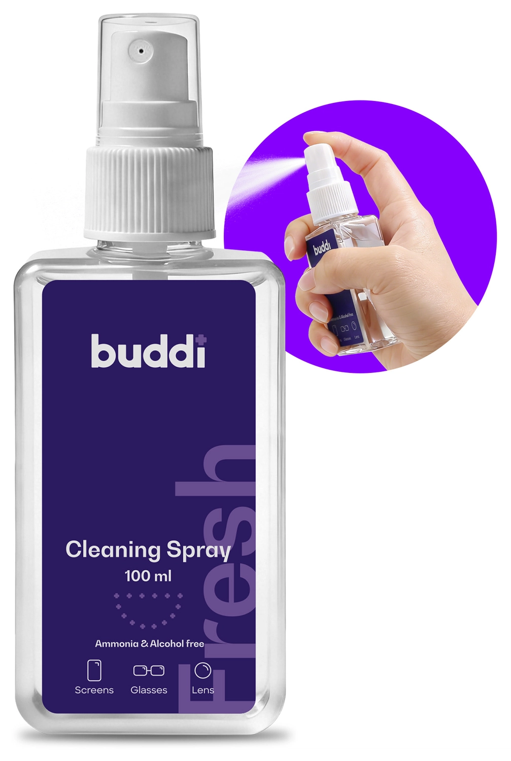 Buddi Fresh Professionele Schoonmaak Spray voor Smartphone 100ml afbeelding 1